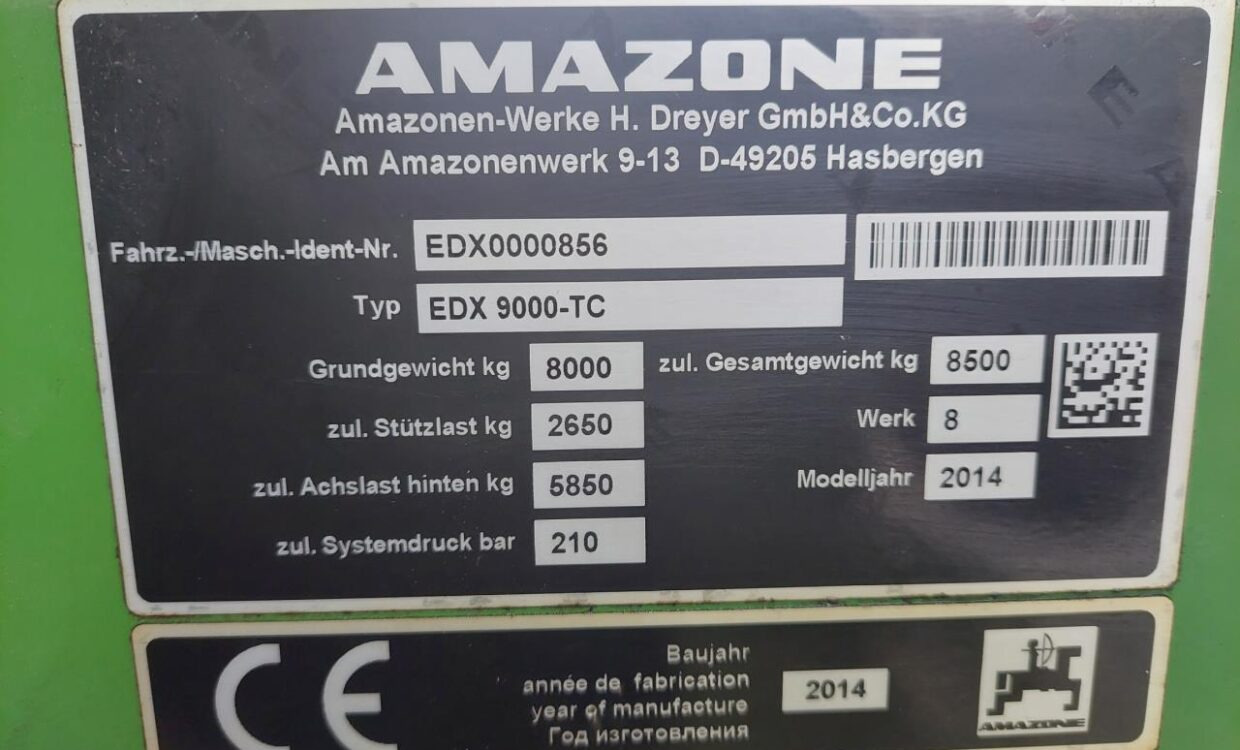 Precision sowing machine Amazone EDX 9000-TC MED GPS: picture 7