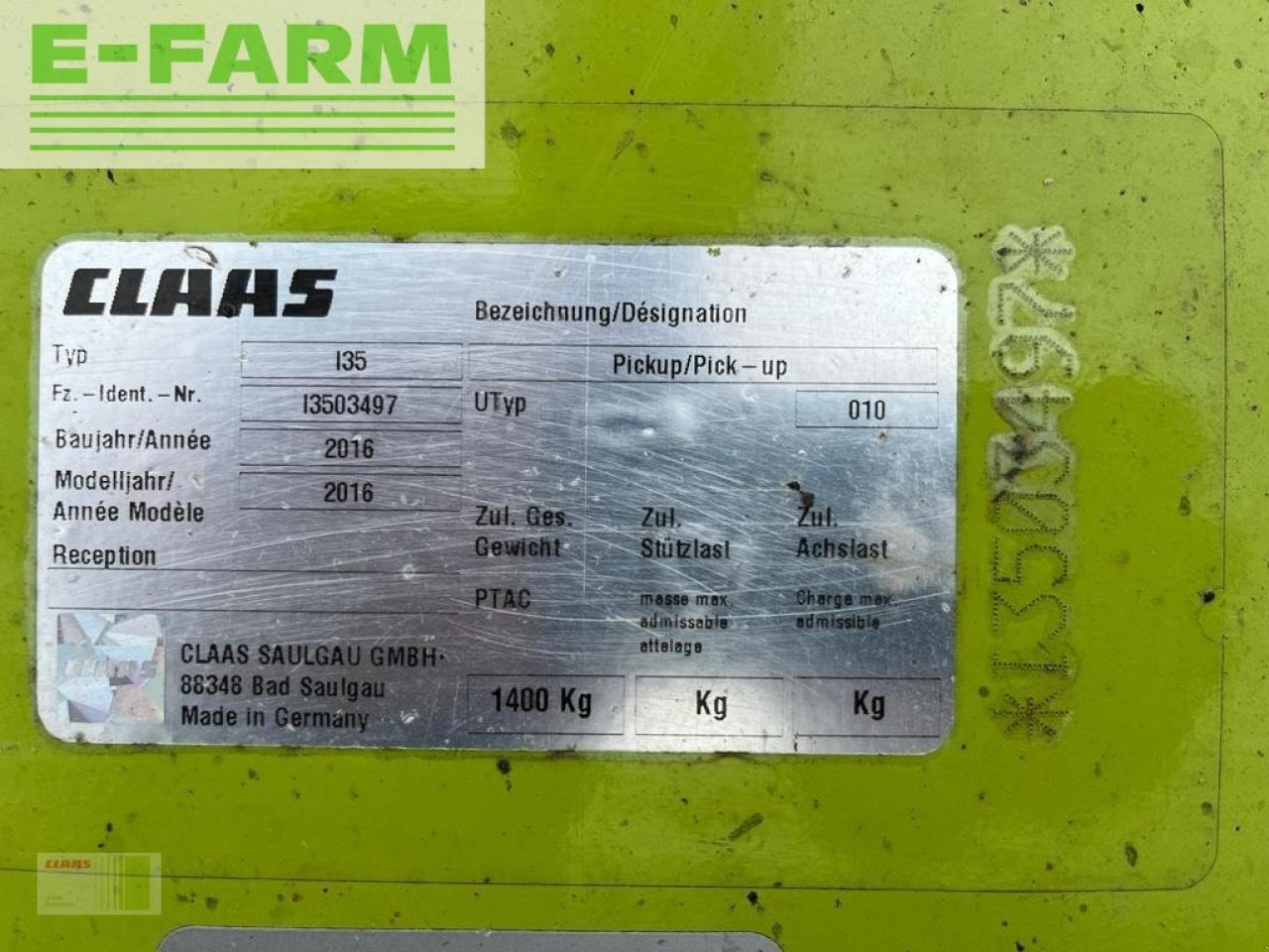 Forage harvester attachment CLAAS pick up 300: picture 2