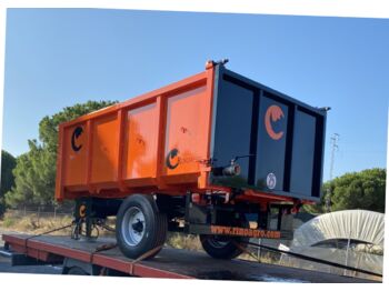  Remolque Bañera Basculante Agrícola de 7.000kg en 1 eje con freno hidráulico RINOAGRO - Farm tipping trailer/ Dumper