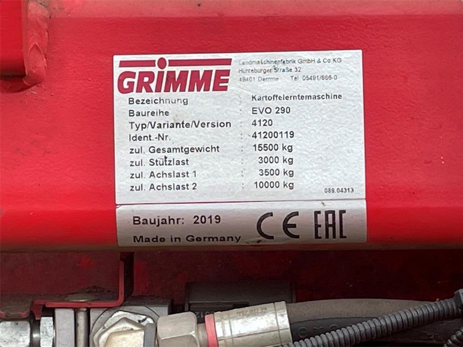 Grimme
EVO 290 AirSep leasing Grimme
EVO 290 AirSep: picture 15