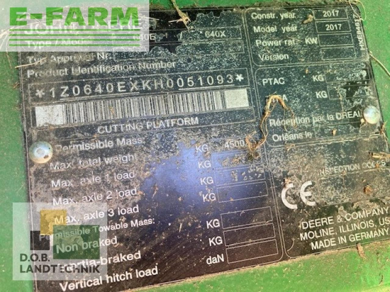 Grain header John Deere 640x mit schneidwerkswagen: picture 7