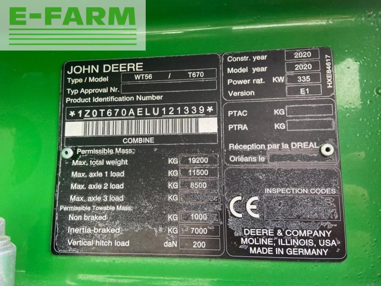 Combine harvester John Deere t670 my20: picture 7