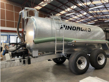 Rinoagro Cisterna de Puron CUBA PORTA PURINES CISTERNA C-10000l en eje tandem Galvanizada con Bomba Hertell - Slurry tanker