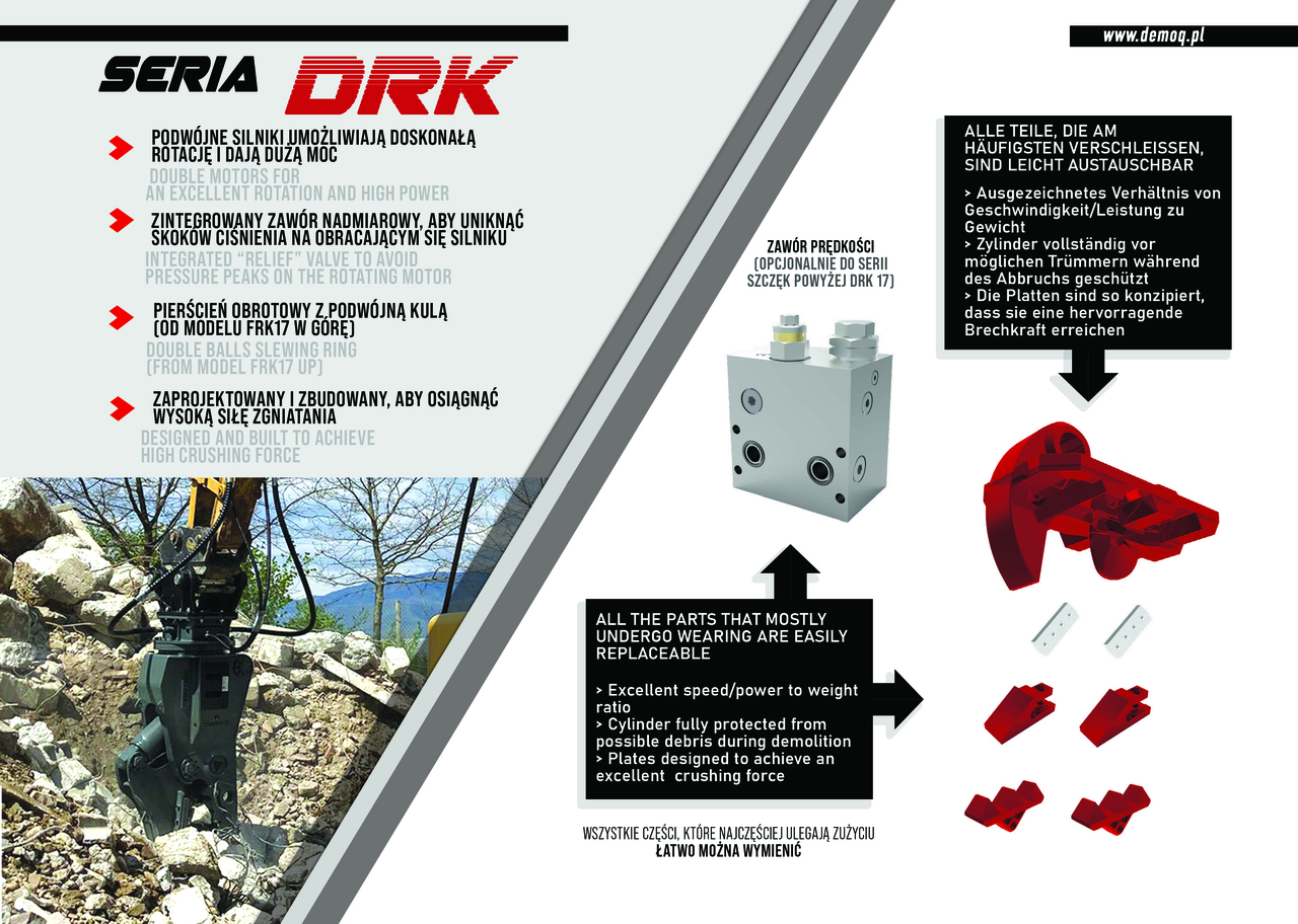 New Demolition shears for Excavator DEMOQ DRK 21  Hydraulic Rotating Pulveriser Crusher 2000 KG: picture 7
