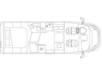 Laika KOSMO TI L 412 DS Navi Hubbett Automatik  - Semi-integrated motorhome: picture 2