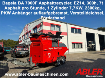 Bagela BA 7000 F Asphaltrecycler 7T/h PKW Anhänger nur 300h! - Asphalt machine