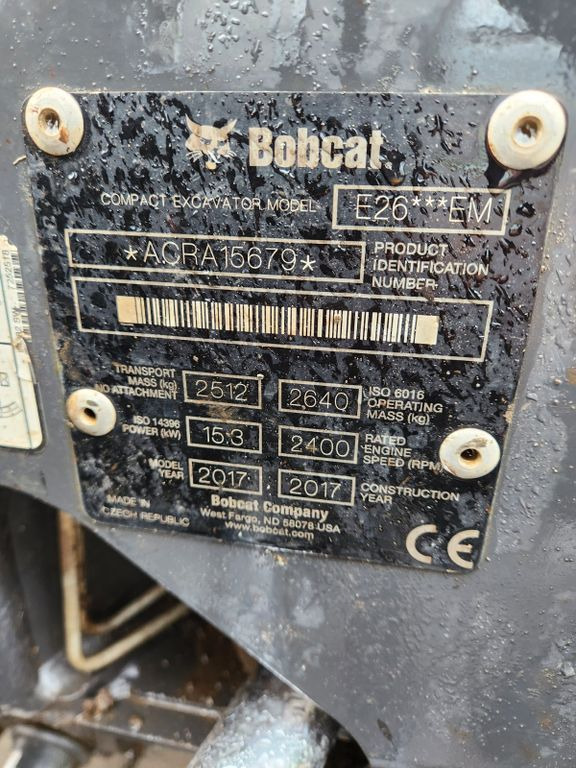 Mini excavator Bobcat E26: picture 11
