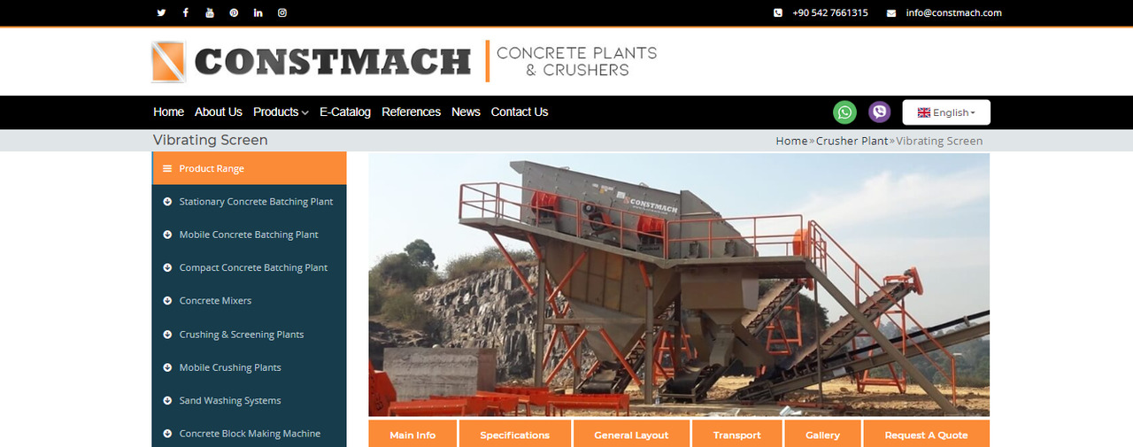 New Screener Constmach 1200x4000 MM 2-3-4 Deck Vibrating Screen: picture 11