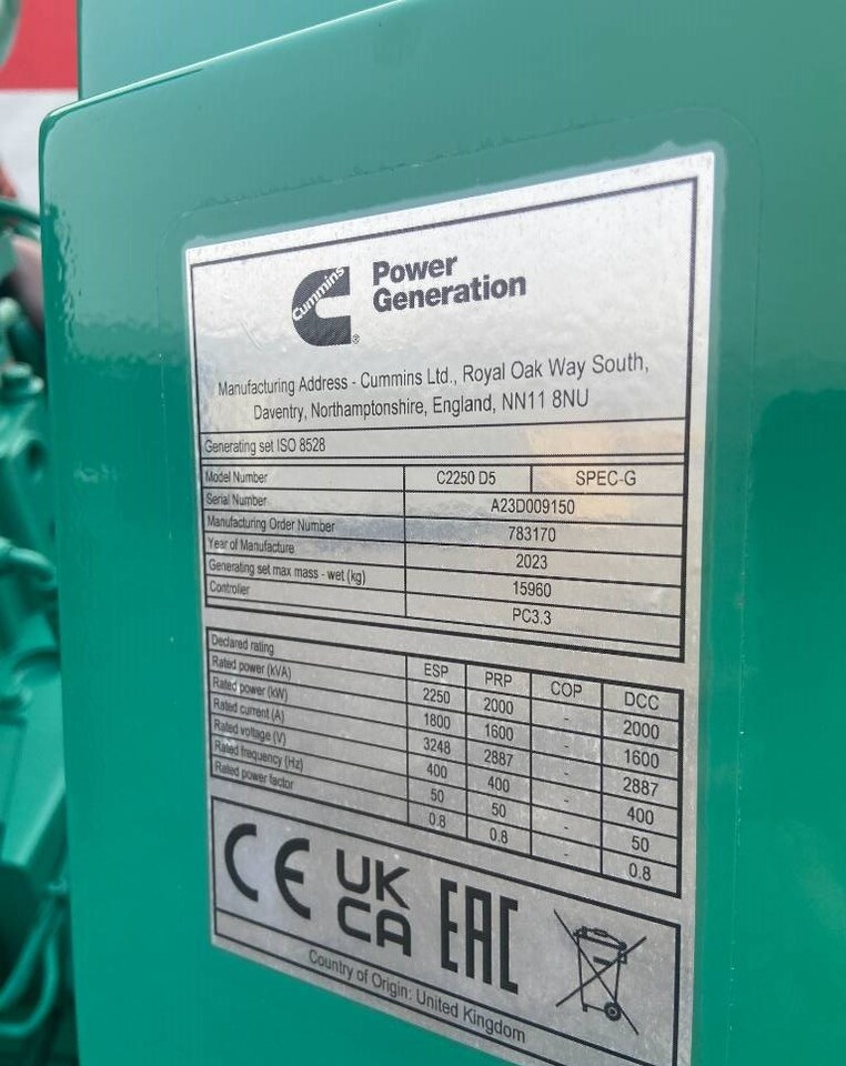 Generator set Cummins C2250D5 - 2.250 kVA Generator - DPX-18536: picture 6