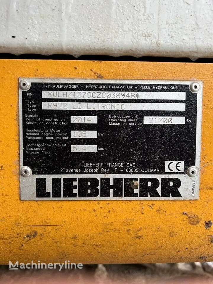Crawler excavator Liebherr 922 LC litronik: picture 7