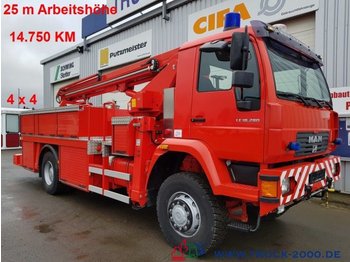 MAN 18.280 4x4 25m Steiger Montage-Dach Feuerwehr - Truck mounted aerial platform