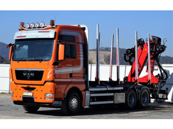 MAN TGX 26.540 Holtztransport 7,00m*6x4* +Kran!!  - Forestry trailer
