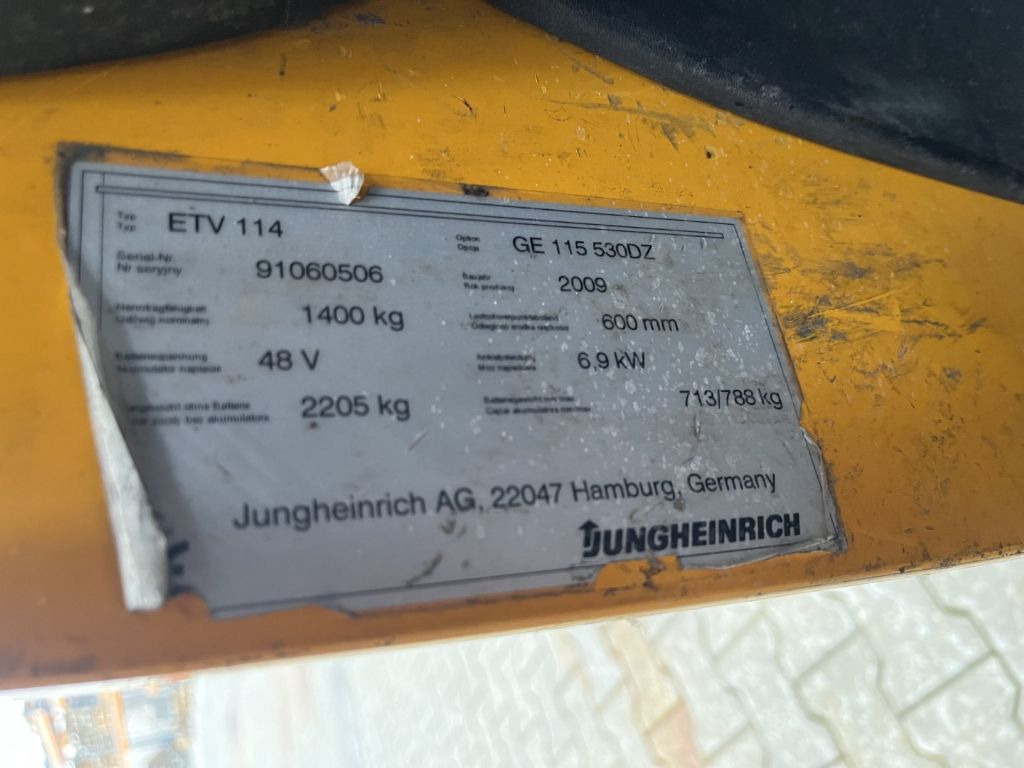 Reach truck Jungheinrich ETV114: picture 4