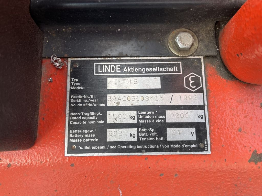 Electric forklift Linde E15: picture 4