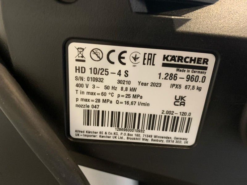 New Pressure washer Kärcher HD 10/25-4S: picture 2