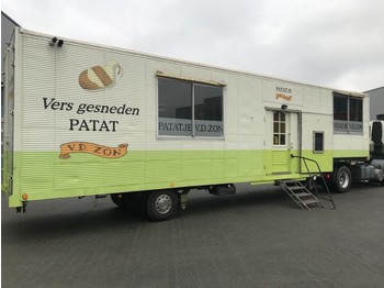 Netam-Fruehauf Foodtruck / Mobiel Cafetaria -Lunchroom / Food Truck (B/E rijbewijs) inclusief DAF trekker - Closed box semi-trailer