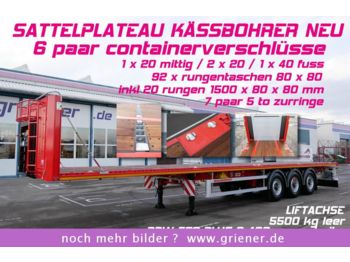 Kässbohrer SPS / PLATEAU / CONTAINER 20/40  RUNGENTASCHEN  - Container transporter/ Swap body semi-trailer