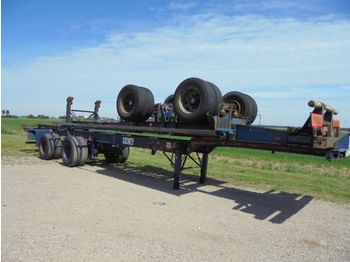 Netam 40 FT gooseneck chassis Steel suspension 8 tyres - Container transporter/ Swap body semi-trailer