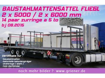 Fliegl SDS 390 / BAUSTAHLMATTENTRANSPORT LIFT BPW !!!!!  - Dropside/ Flatbed semi-trailer