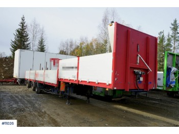  Tyllis Jumbosemi with / center mounted crane (HMF 1430) - Dropside/ Flatbed semi-trailer
