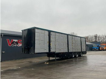 Menke  3.Stock mit Aggregat Hubdach Lenk/Lift  - Livestock semi-trailer