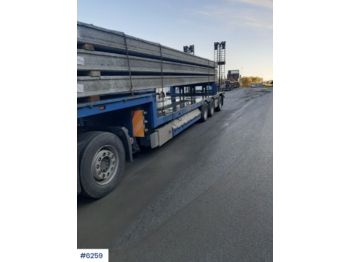  HRD 3 axle machine trailer w / pull-out - Low loader semi-trailer