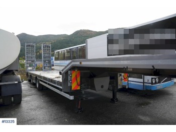  Nor Slep Machine semi w/ double road bridges and manual widening - Low loader semi-trailer