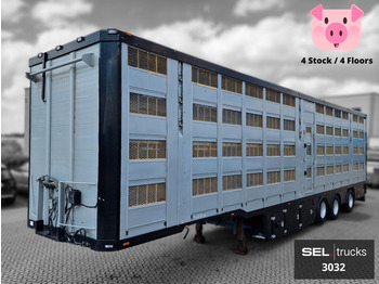 Livestock semi-trailer Menke-Janzen Hubdach / 4 Stock / Ferkel / HUBDACH / LENK: picture 1