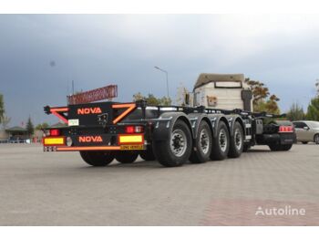 New Container transporter/ Swap body semi-trailer for transportation of containers NOVA 4 AXLE CONTAINER TRAILER LAST AXLE SELF STEERING 2023: picture 1