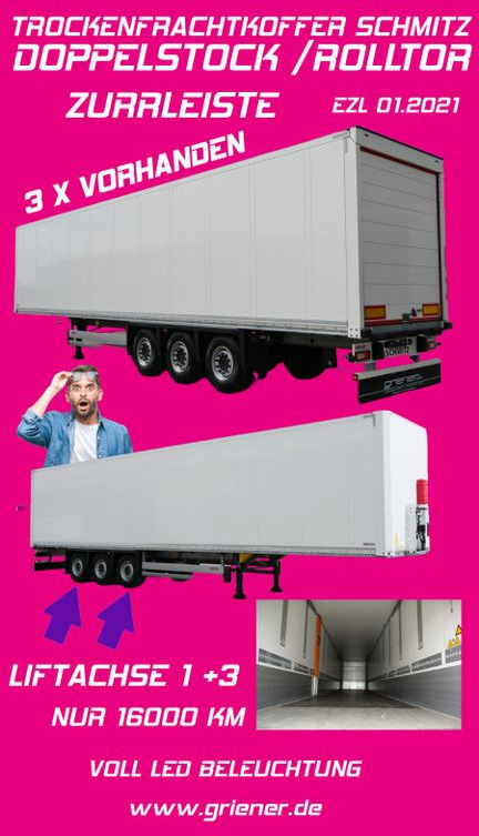 Closed box semi-trailer Schmitz Cargobull SKO 24 / ROLLTOR / DOPPELSTOCK /2 x LIFT /3 x: picture 7