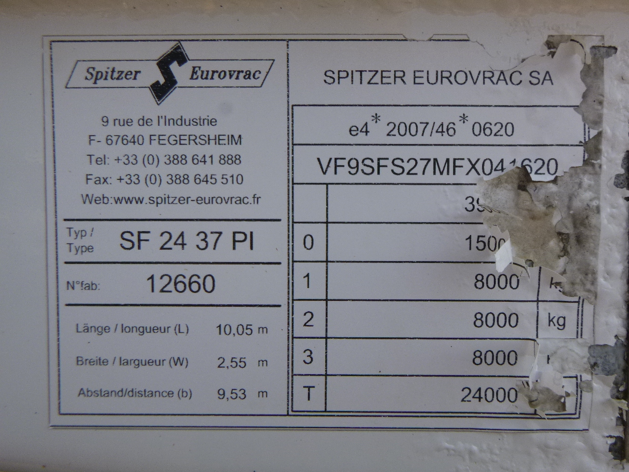 Silo semi-trailer for transportation of flour Spitzer Powder tank alu 37 m3: picture 29