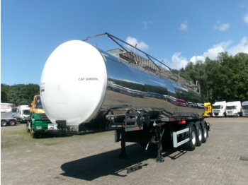 Clayton Chemical tank inox 30 m3 / 1 comp - Tank semi-trailer