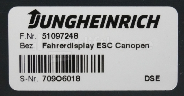 Dashboard for Material handling equipment Jungheinrich 51097248 Display ESC canopen from ESE320 year 2017 sn. 709O6018: picture 3