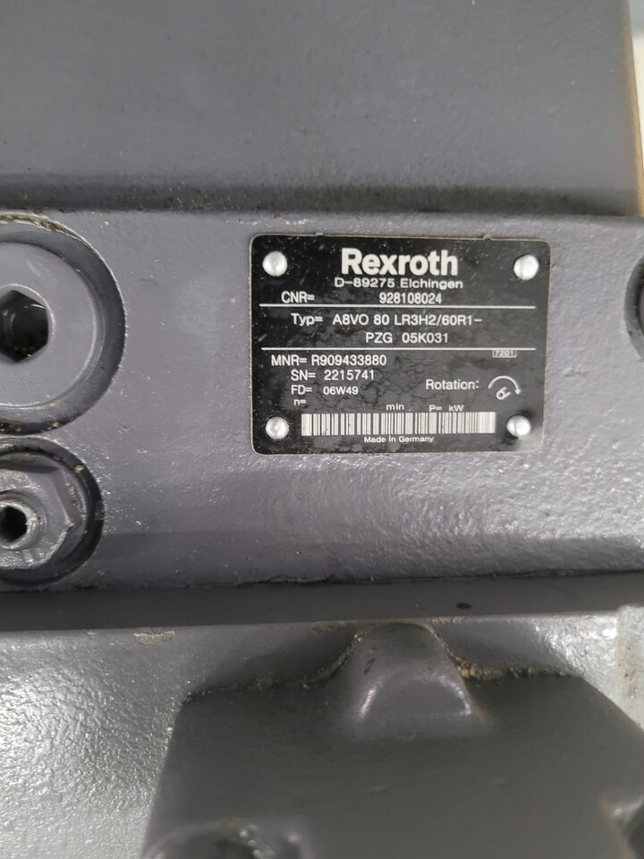 Hydraulic pump for Construction machinery REXROTH R909433880 A8VO80LR3H2/60R1- PZG 05K031: picture 3