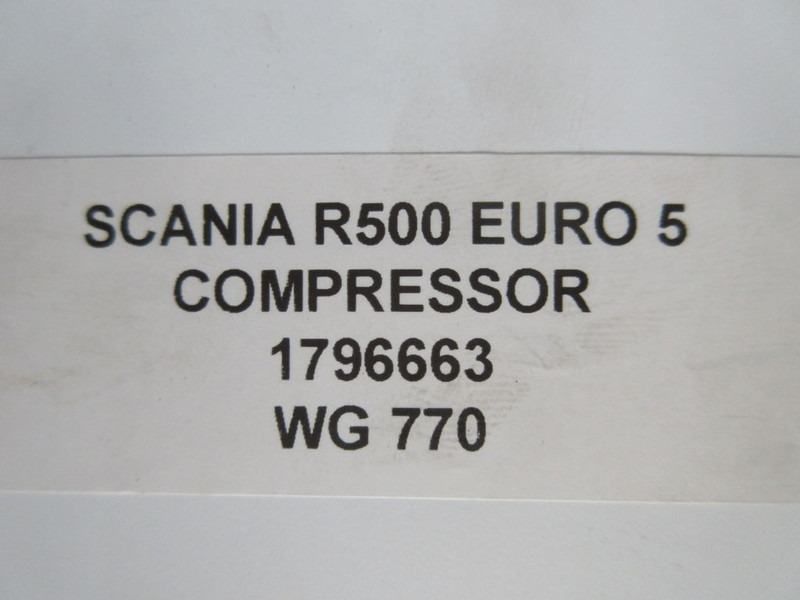 Engine and parts for Truck Scania 1796663 compressor Scania R 500 euro 5: picture 5
