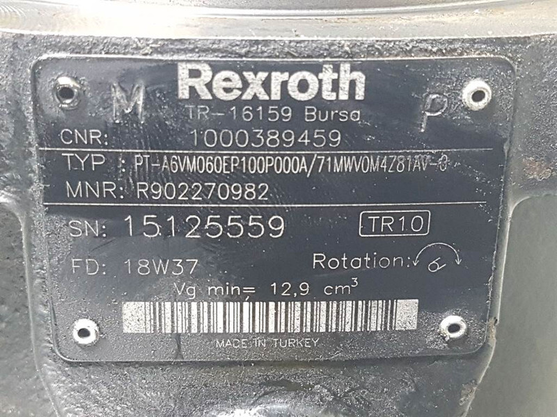 New Hydraulics for Construction machinery WACKER NEUSON 1000389459-Rexroth A6VM060EP100-Drive motor: picture 6