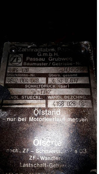 Gearbox and parts for Construction machinery Werklust WG18-ZF 4WG-120-4642004048-Transmission/Getriebe: picture 7