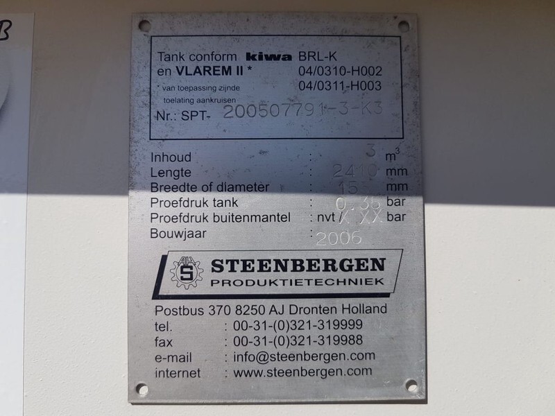 Storage tank dieseltank Steenbergen 3000 liter Kiwa IBC Dieseltank met handpomp: picture 5