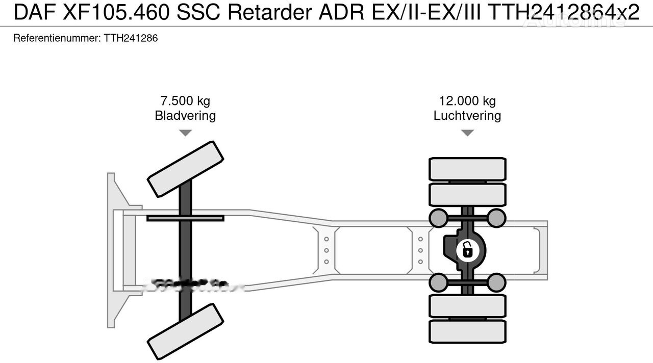 Tractor unit DAF XF105.460 SSC Retarder ADR EX/II-EX/III: picture 21