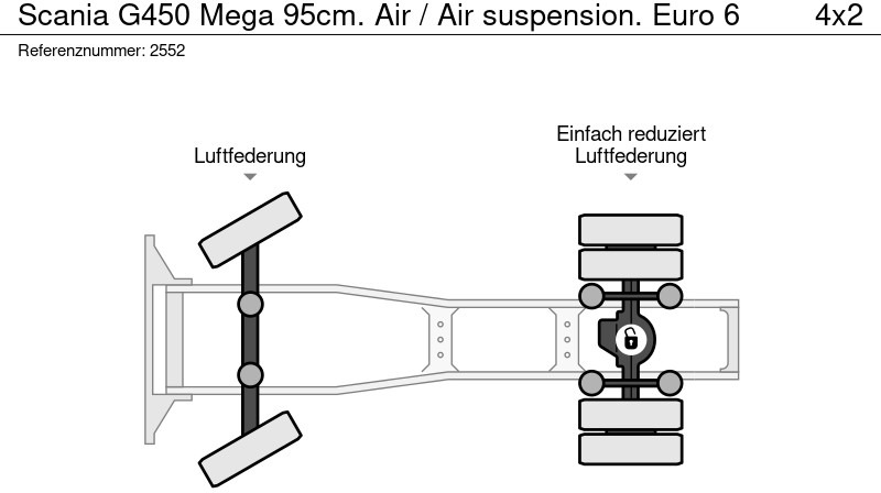 Tractor unit Scania G450 Mega 95cm. Air / Air suspension. Euro 6: picture 18