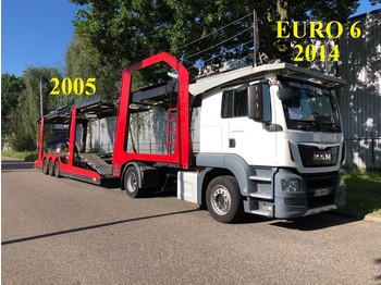 Lohr Eurolohr, Truck 2014, EURO 6, Retarder, Airco, Car Transporter, Navigation, Combi - Autotransporter trailer