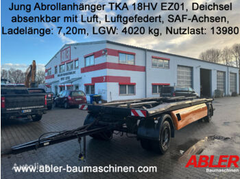 Junge TKA 18 HV Jung Abrollanhänger Deichsel absenkbar - Container transporter/ Swap body trailer