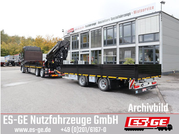 ES-GE Tandemanhänger - Bordwände, Heckauszug, CV  - Dropside/ Flatbed trailer