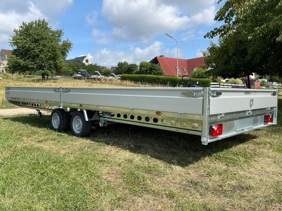 New Dropside/ Flatbed trailer HENRA Henra Anhänger Hochlader  603 x 222 cm 3500 kg Parabel  / Lager: picture 4