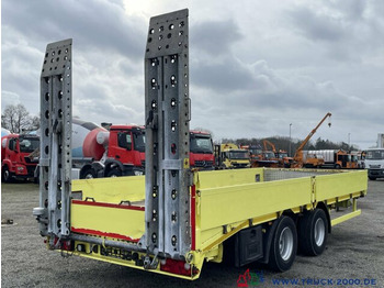 Low loader trailer for transportation of heavy machinery Hiebenthal TTH 18 Tandem Tieflader TwistLock Rampen 15t. NL: picture 3
