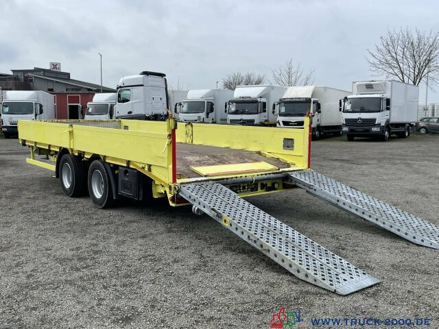 Low loader trailer for transportation of heavy machinery Hiebenthal TTH 18 Tandem Tieflader TwistLock Rampen 15t. NL: picture 14