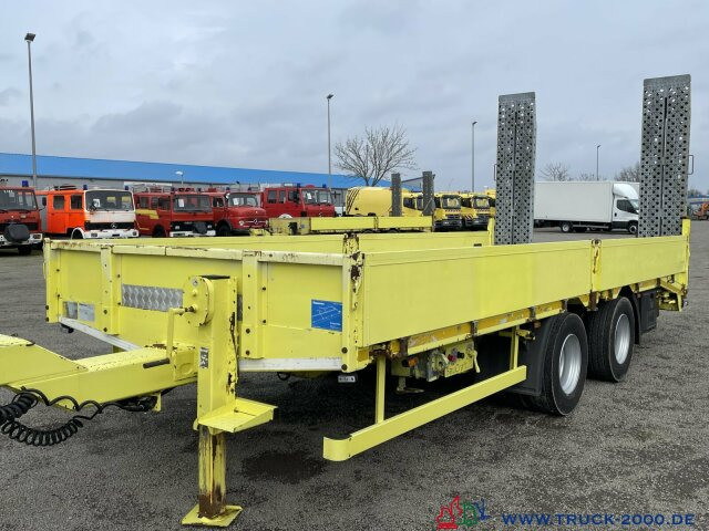 Low loader trailer for transportation of heavy machinery Hiebenthal TTH 18 Tandem Tieflader TwistLock Rampen 15t. NL: picture 11