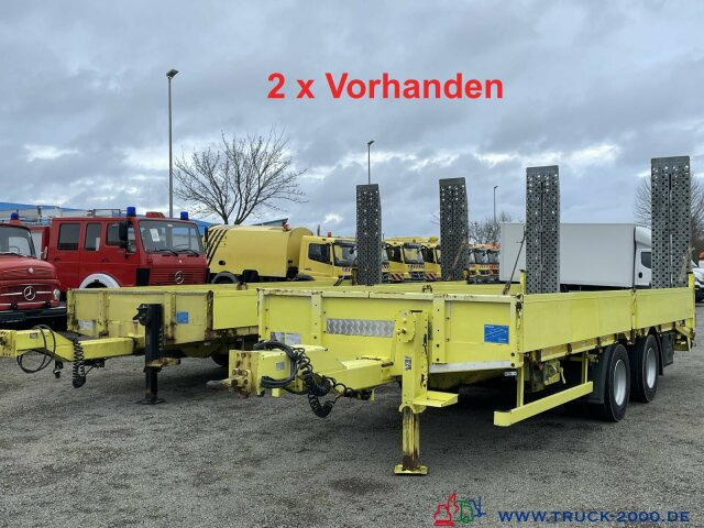 Low loader trailer for transportation of heavy machinery Hiebenthal TTH 18 Tandem Tieflader TwistLock Rampen 15t. NL: picture 8