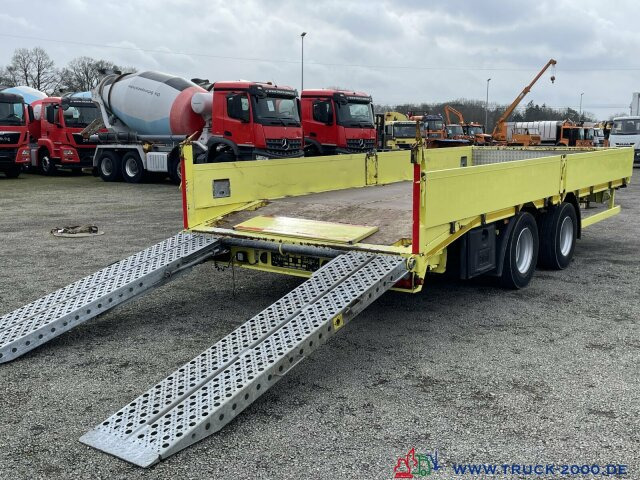 Low loader trailer for transportation of heavy machinery Hiebenthal TTH 18 Tandem Tieflader TwistLock Rampen 15t. NL: picture 9