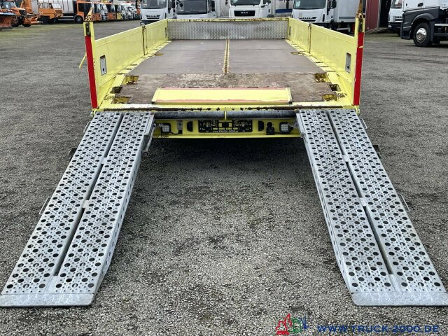 Low loader trailer for transportation of heavy machinery Hiebenthal TTH 18 Tandem Tieflader TwistLock Rampen 15t. NL: picture 7